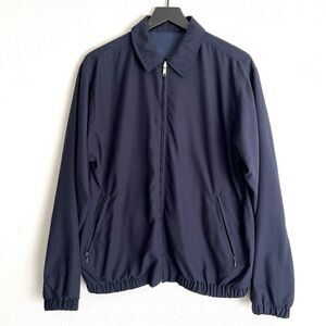 Dunhill Golf Mens Reversible Bomber Jacket Size M Navy Houndstooth